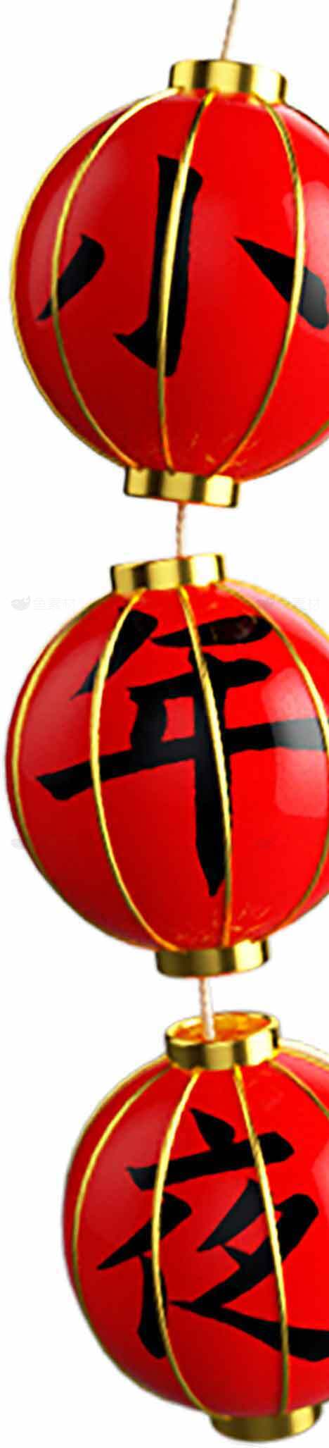 小年夜红色灯笼装饰图片素材