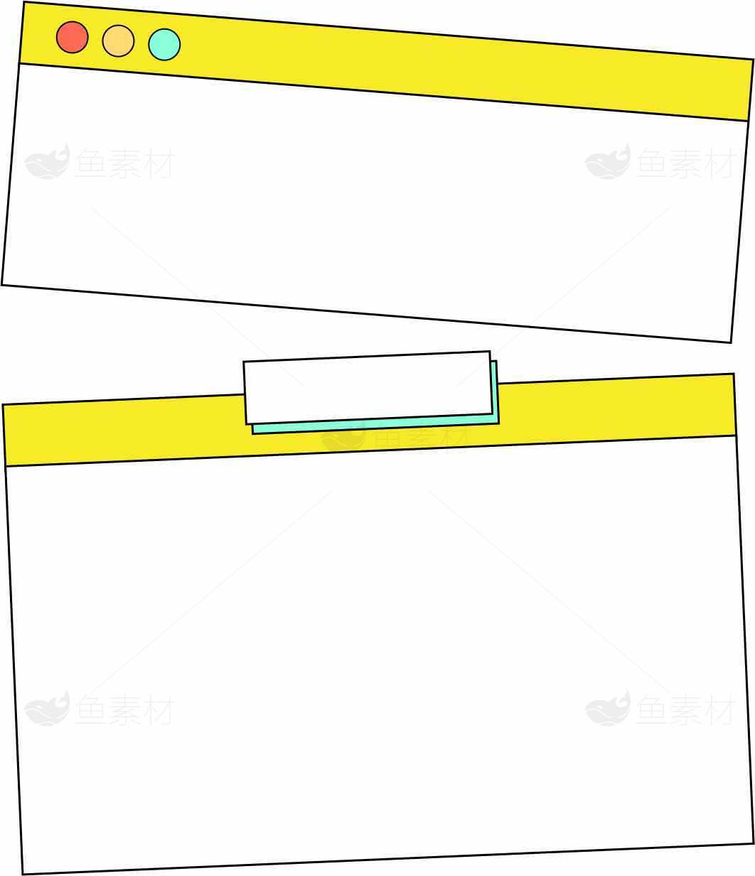 简约黄色网页设计插图素材