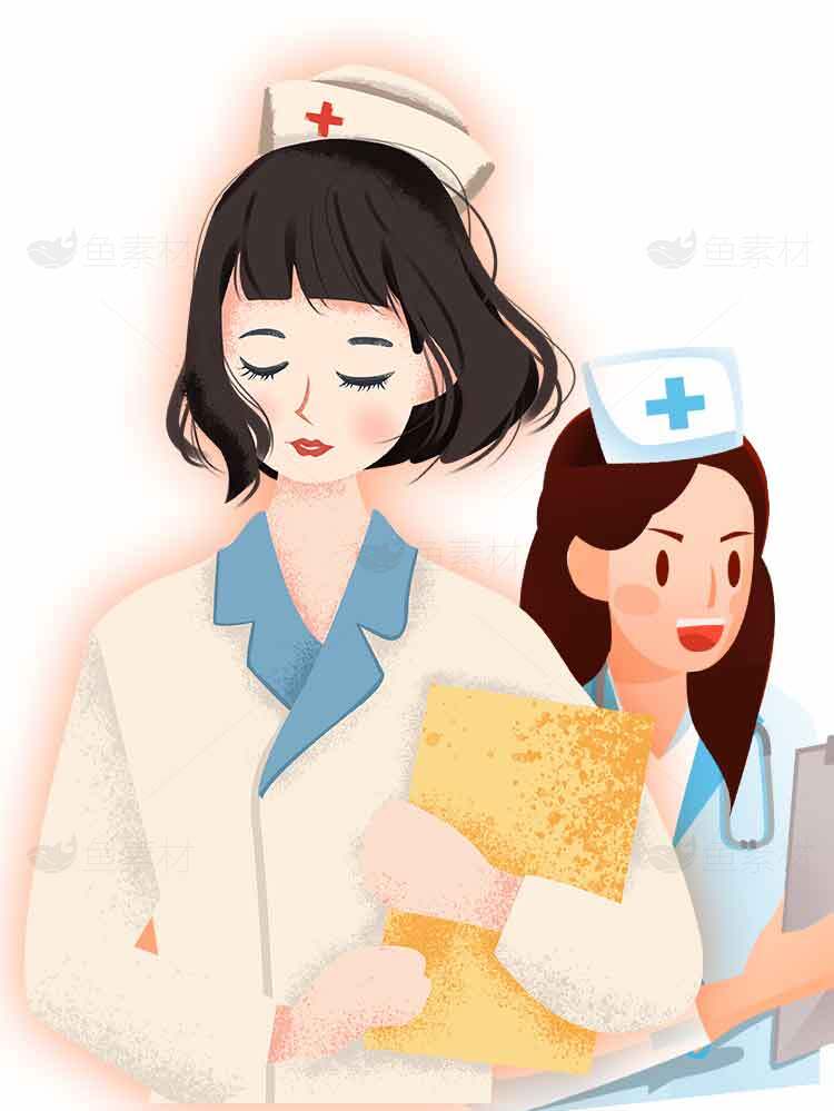 护士团队合作插画图片素材