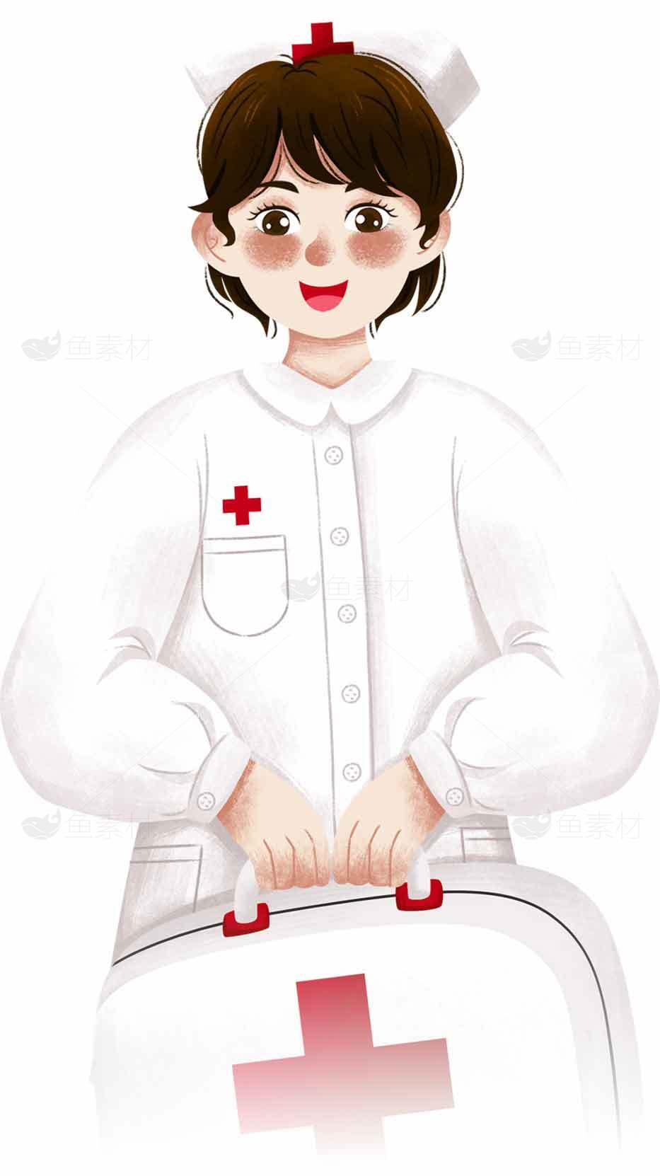 护士插画图片-医疗主题设计素材