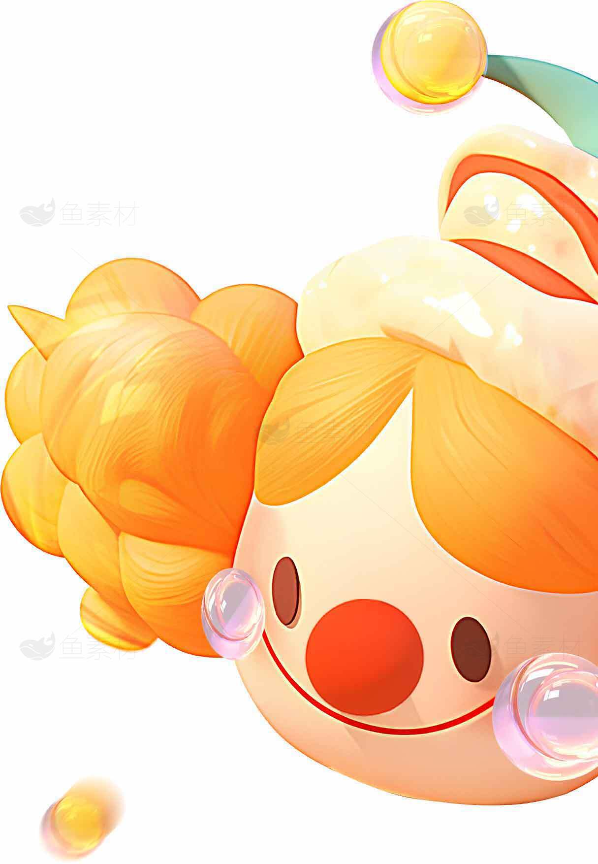 橙色小丑插图设计素材