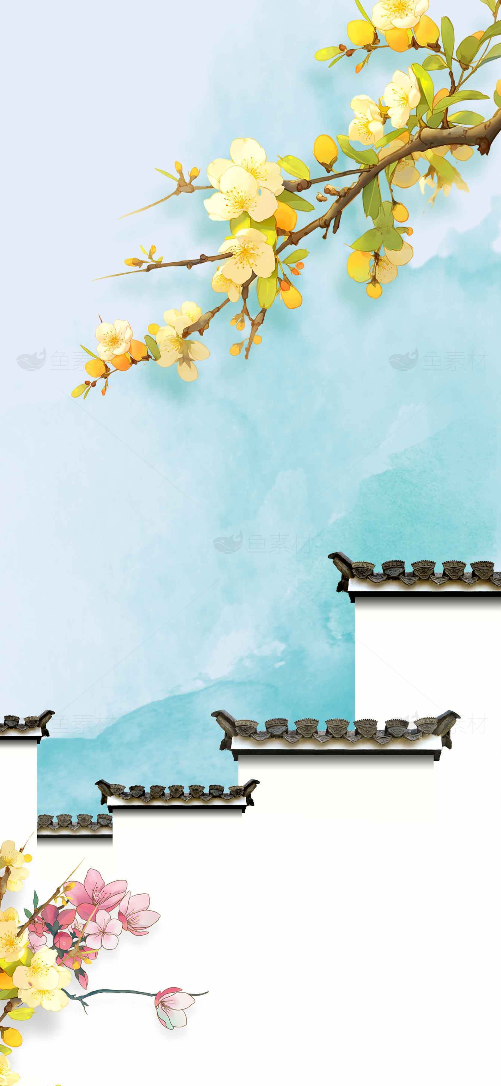 中国风水墨画意境背景图片素材