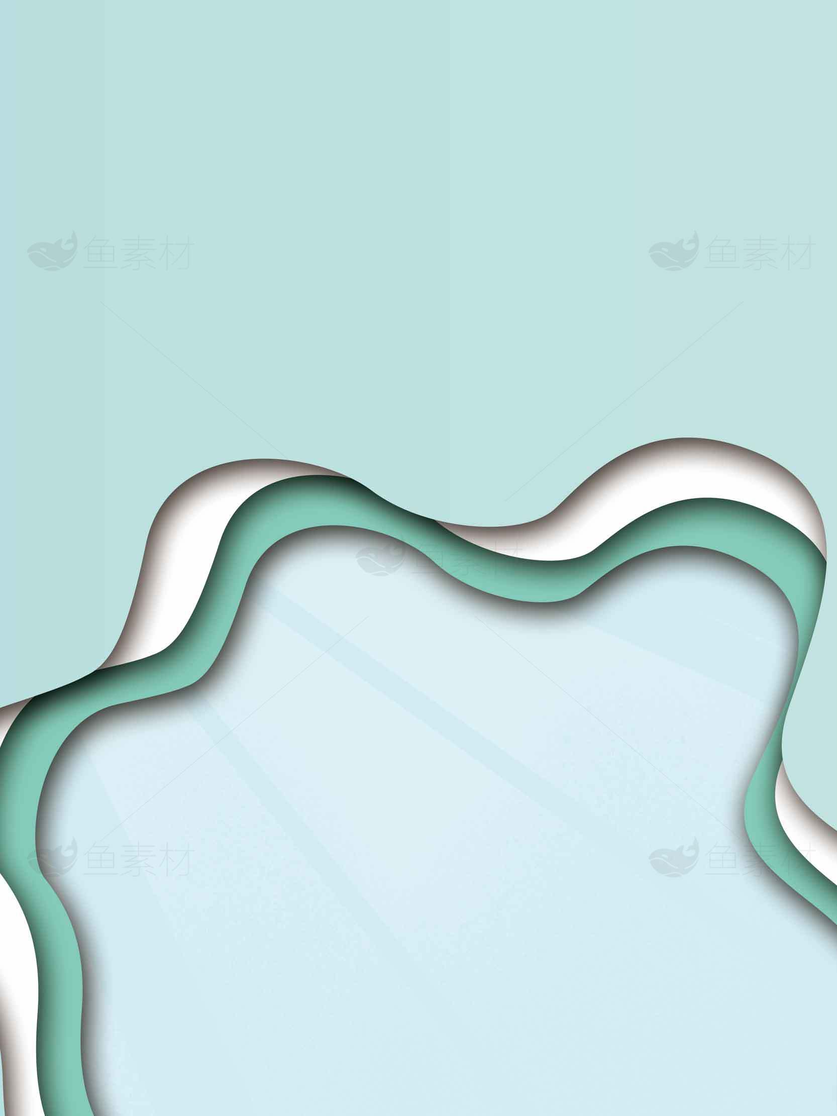 清新简约的蓝绿色抽象背景设计素材