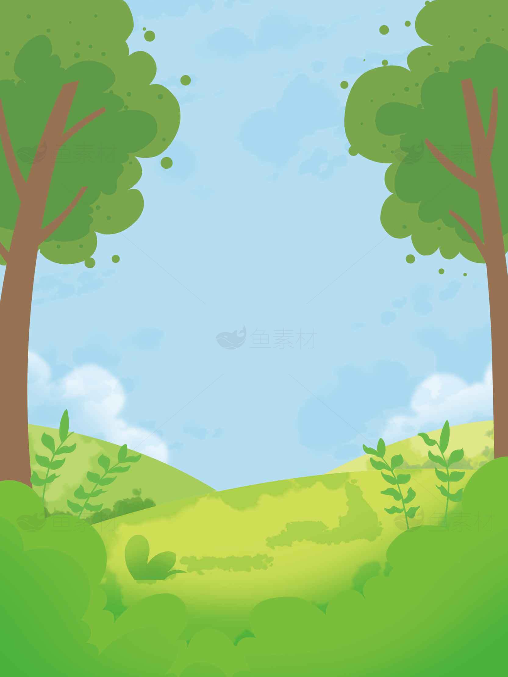 自然风景插画背景图片高清下载素材