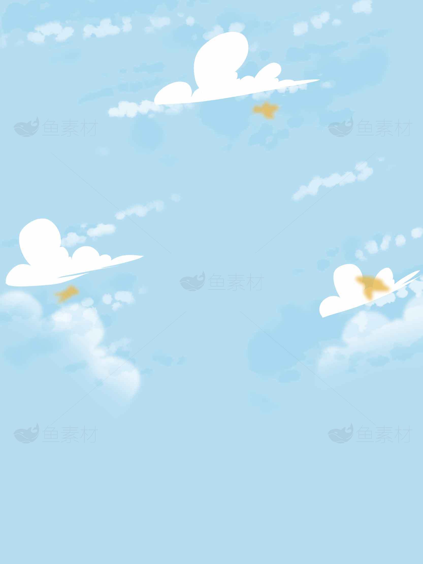 蓝天白云简约背景图片素材