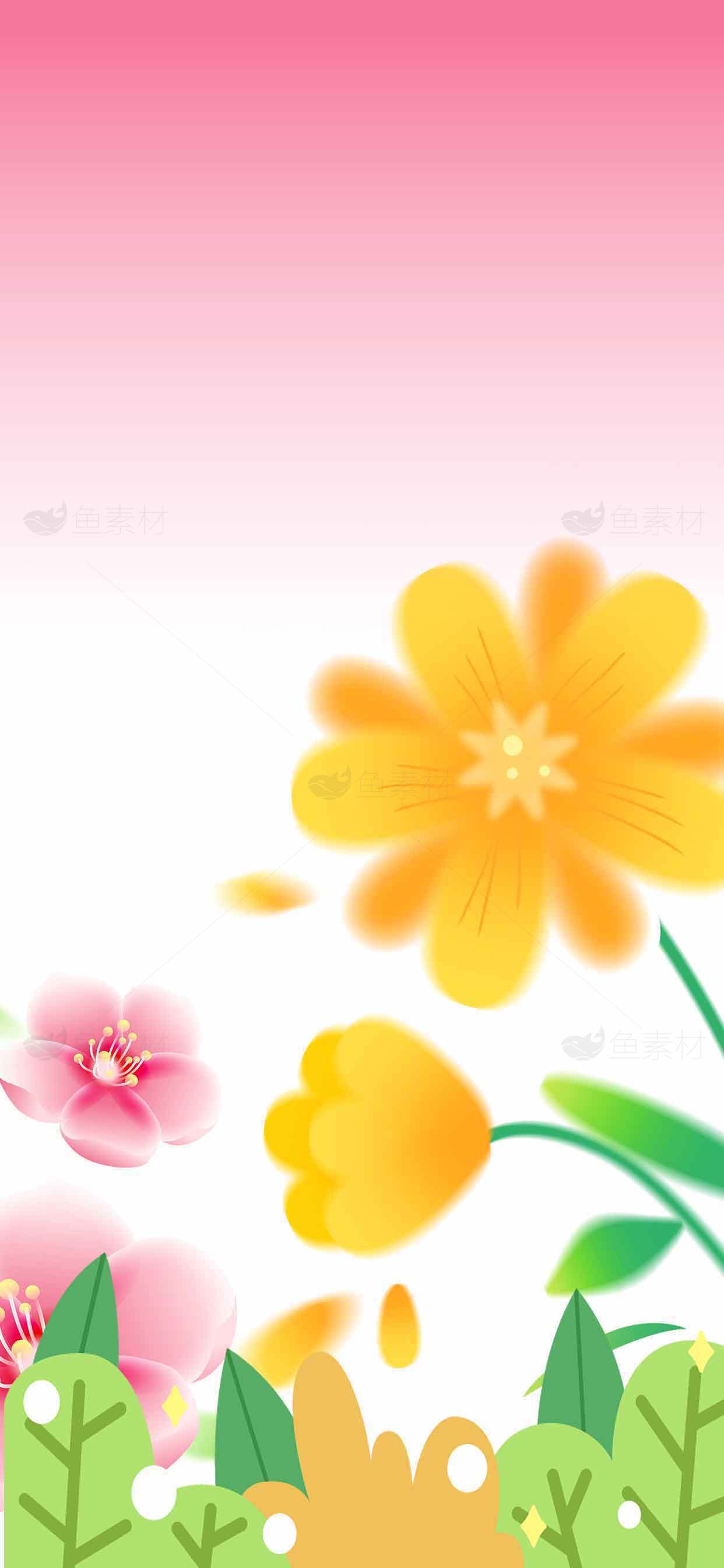 春日清新花卉背景图片素材