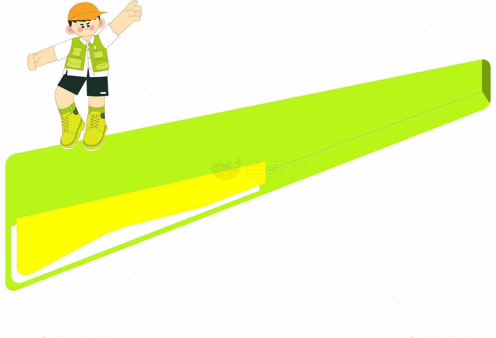 绿色主题卡通设计背景图片素材