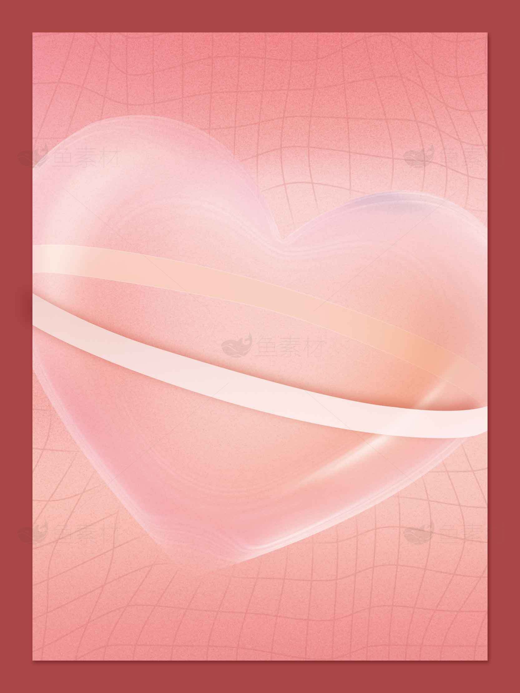 浪漫唯美粉色爱心背景图素材