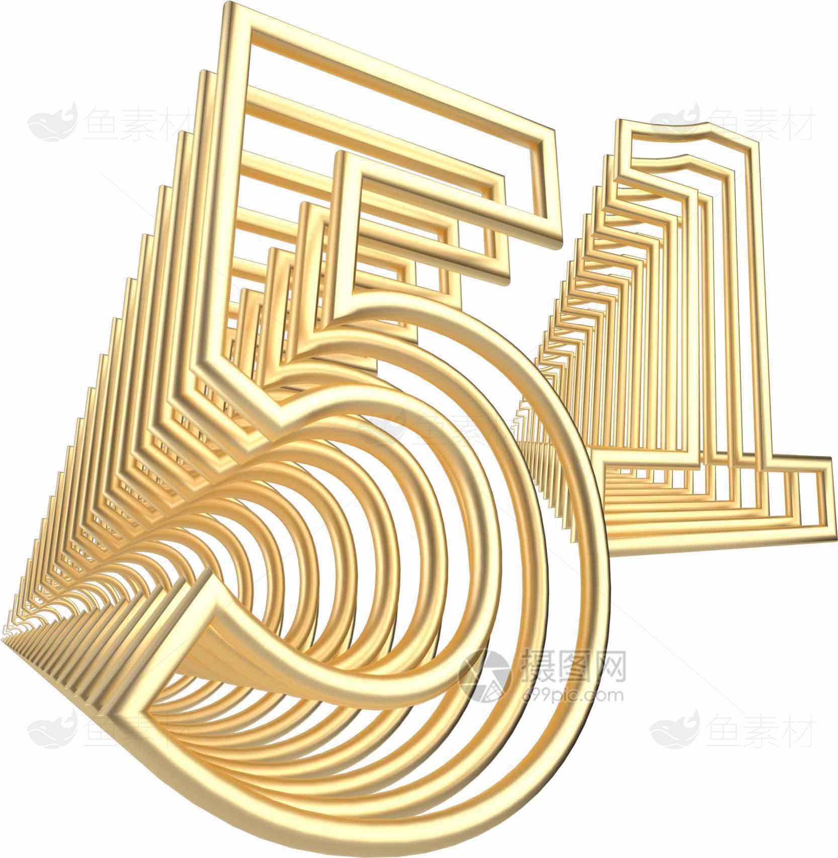 51黄金立体艺术设计图片素材