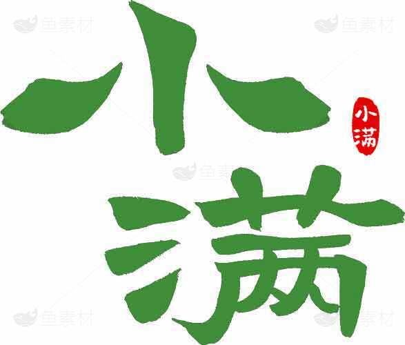 小满节气绿色风格创意设计素材图片