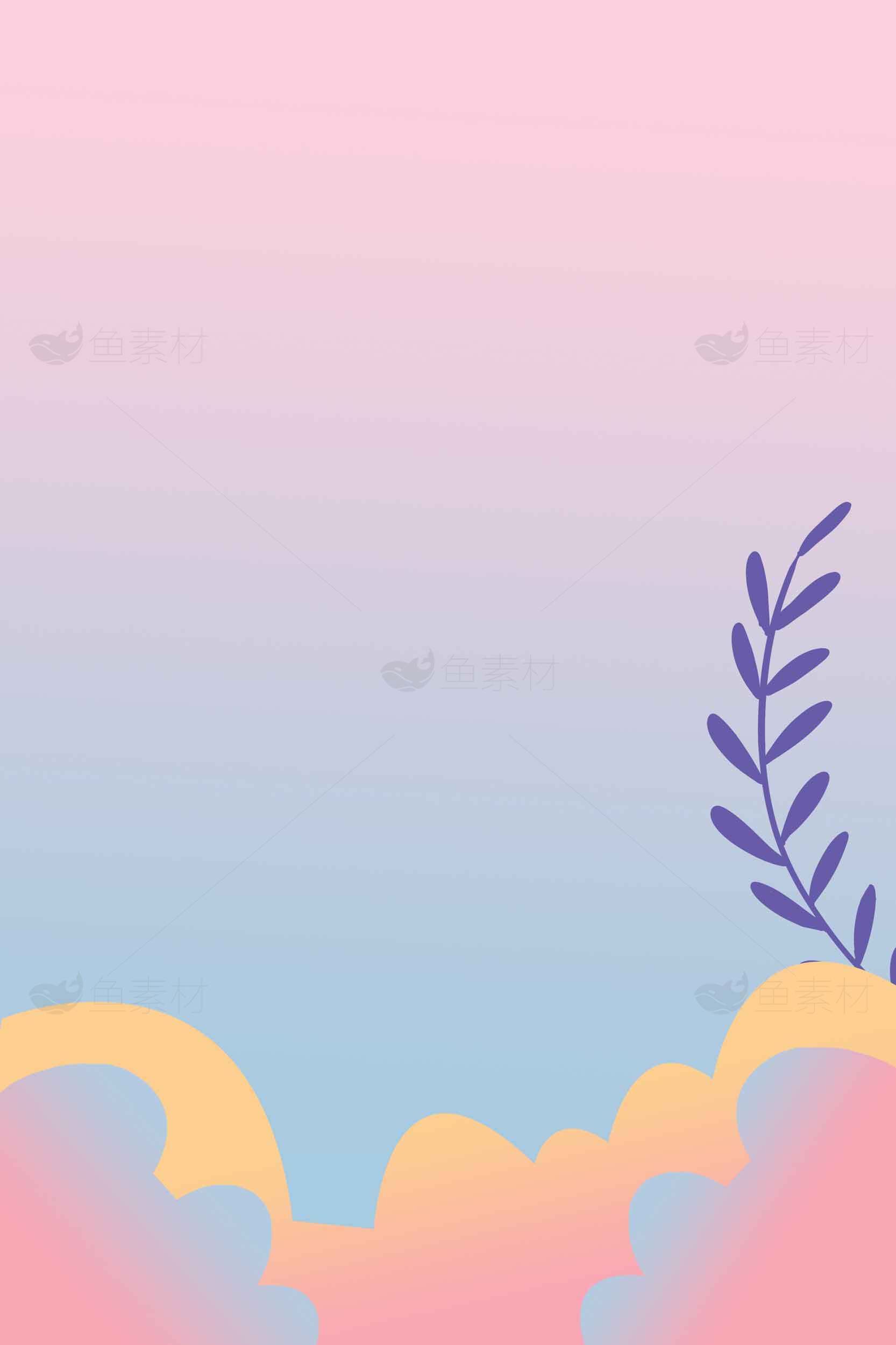 粉蓝渐变梦幻背景图片素材